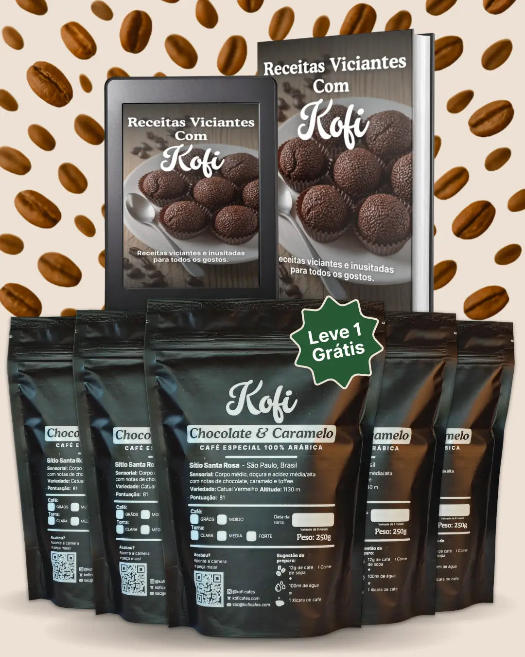 Kit 4 Pacotes + 1 Grátis (1,25kg)