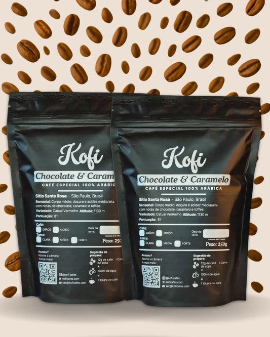 Kit 500g Café Especial Chocolate e Caramelo