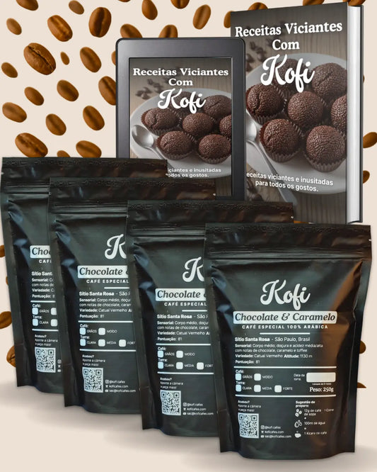 Kit 1kg Café Especial Chocolate e Caramelo
